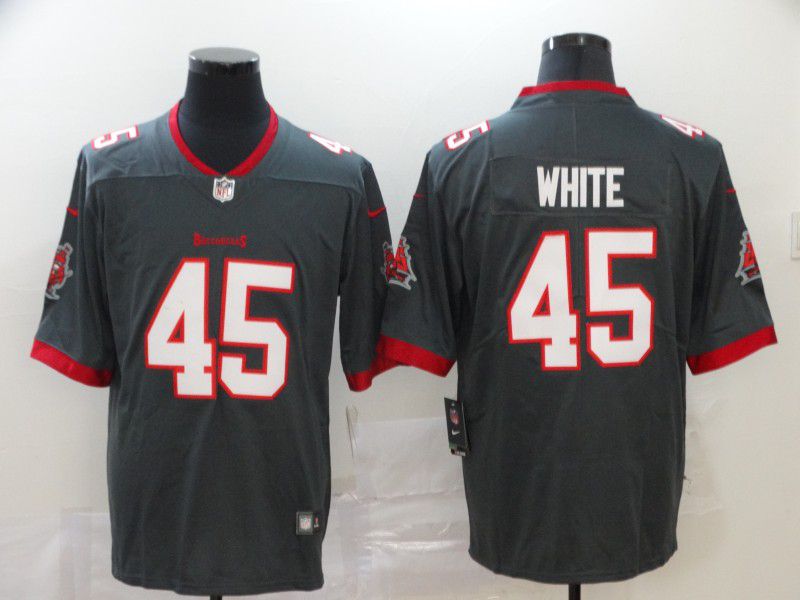 Men Tampa Bay Buccaneers #45 White Grey New Nike Limited Vapor Untouchable NFL Jerseys->tampa bay buccaneers->NFL Jersey